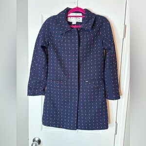 KLING Navy Blue with Orange Dots Coat, XS